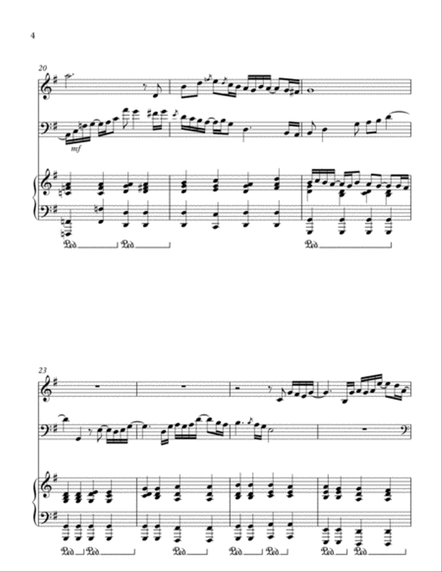 Meditation, for Clarinet, Cello and Piano Clarinet scores gallery preview page 4