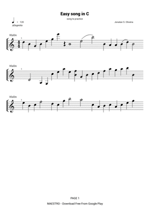 Easy song in C by Jonatan O.