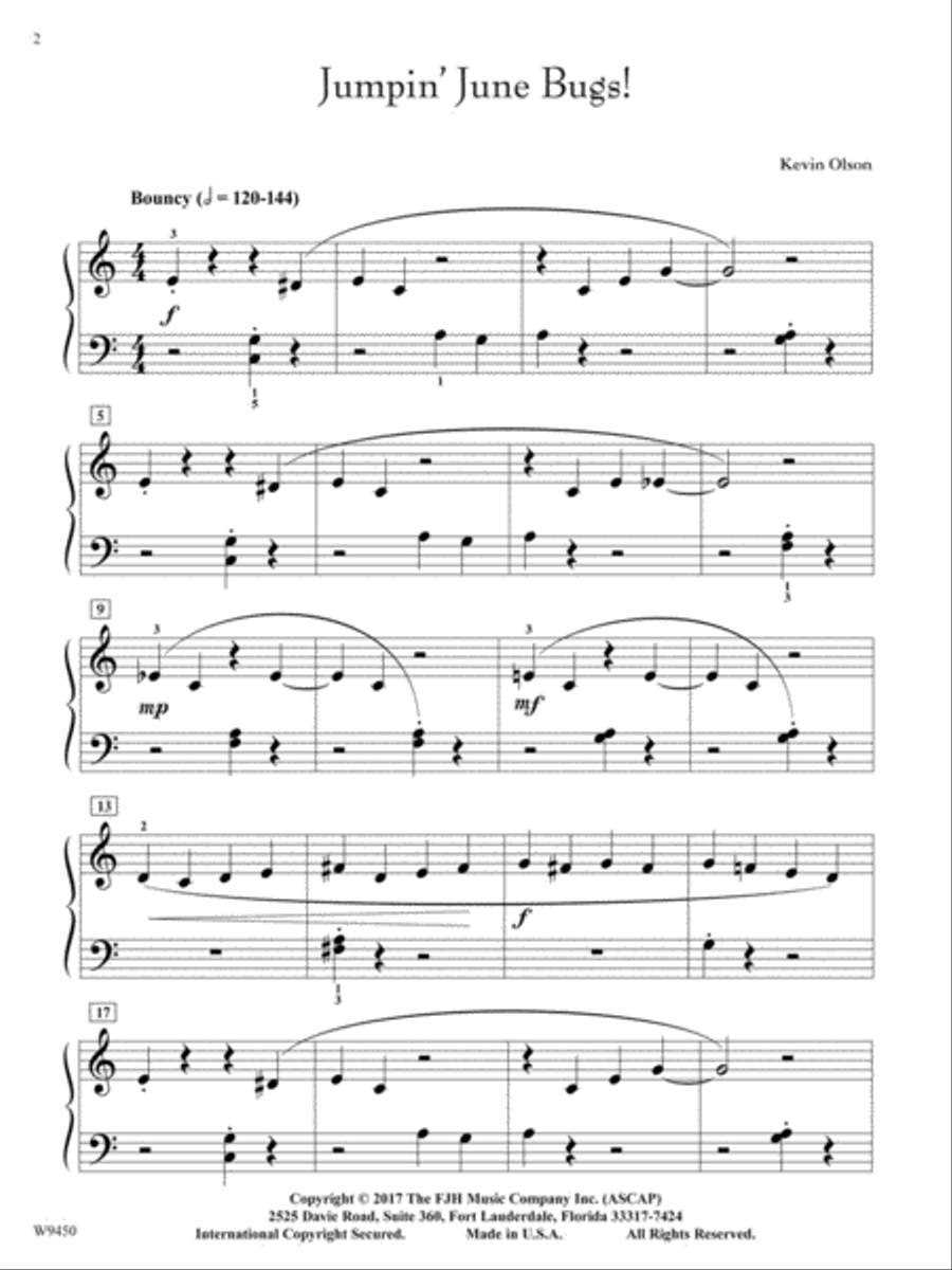 Jumpin' June Bugs! Jumpin' June Bugs! Easy Piano scores gallery preview page 2