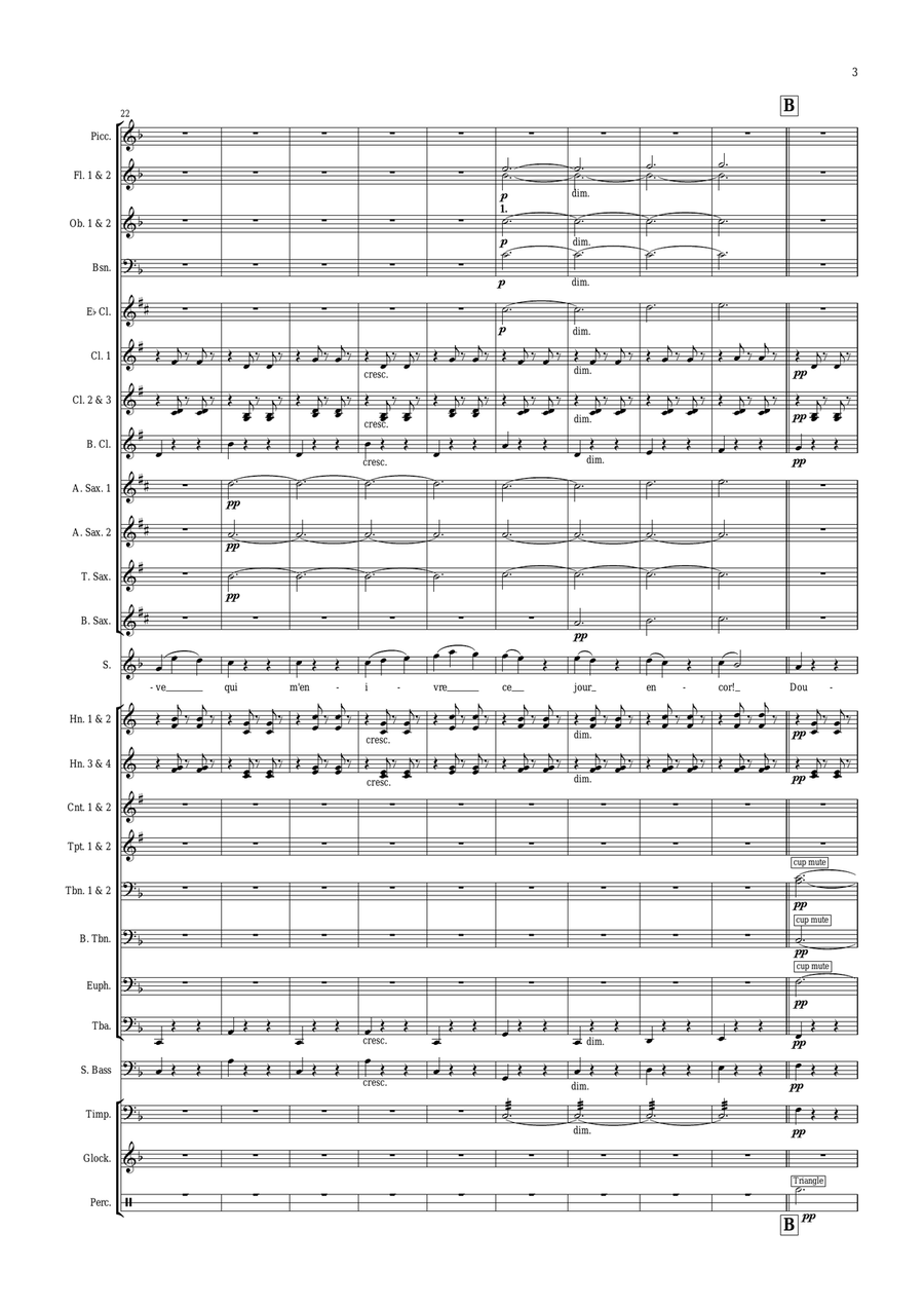 Ah! Je veux vivre (from Romeo and Juliet) arranged for soprano solo and concert band Concert Band scores gallery preview page 3