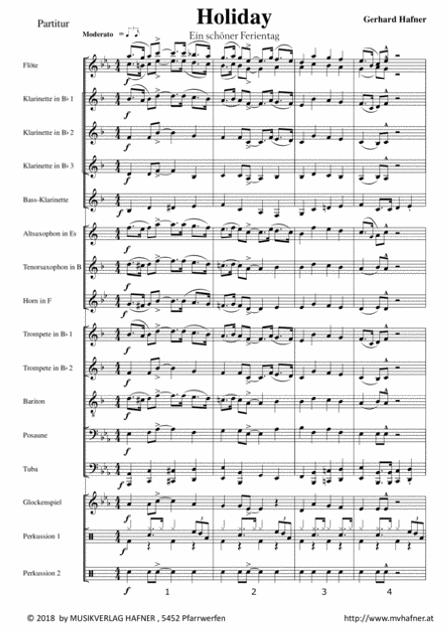 Holiday - A nice vacation day Marching Band scores gallery preview page 3