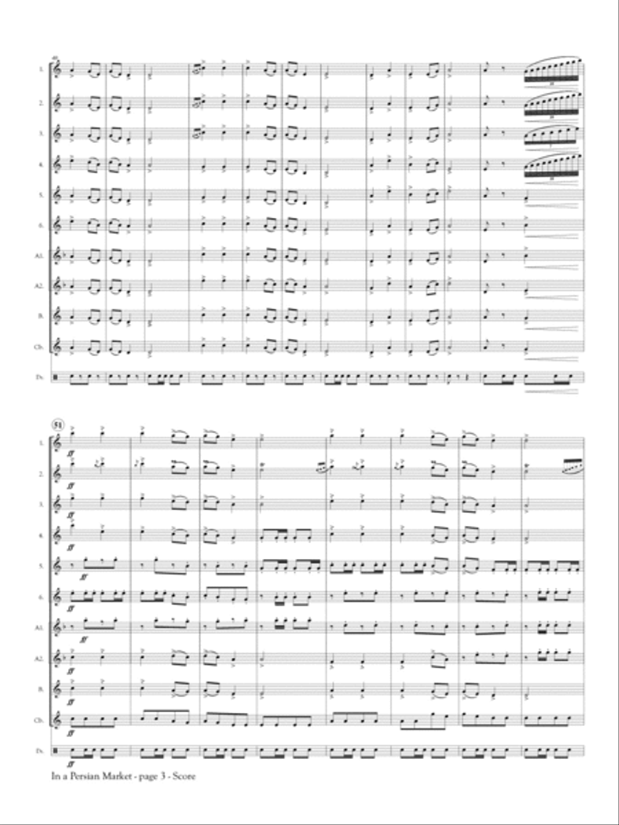 In a Persian Market for Flute Orchestra Flute Choir scores gallery preview page 3