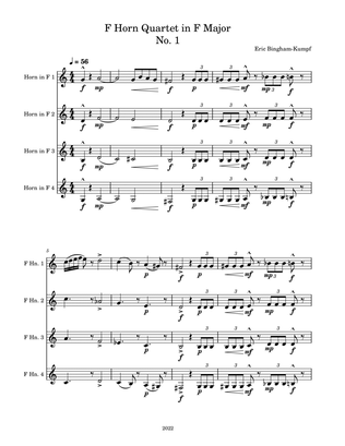 Book cover for F Horn Quartet in F Major No. 1