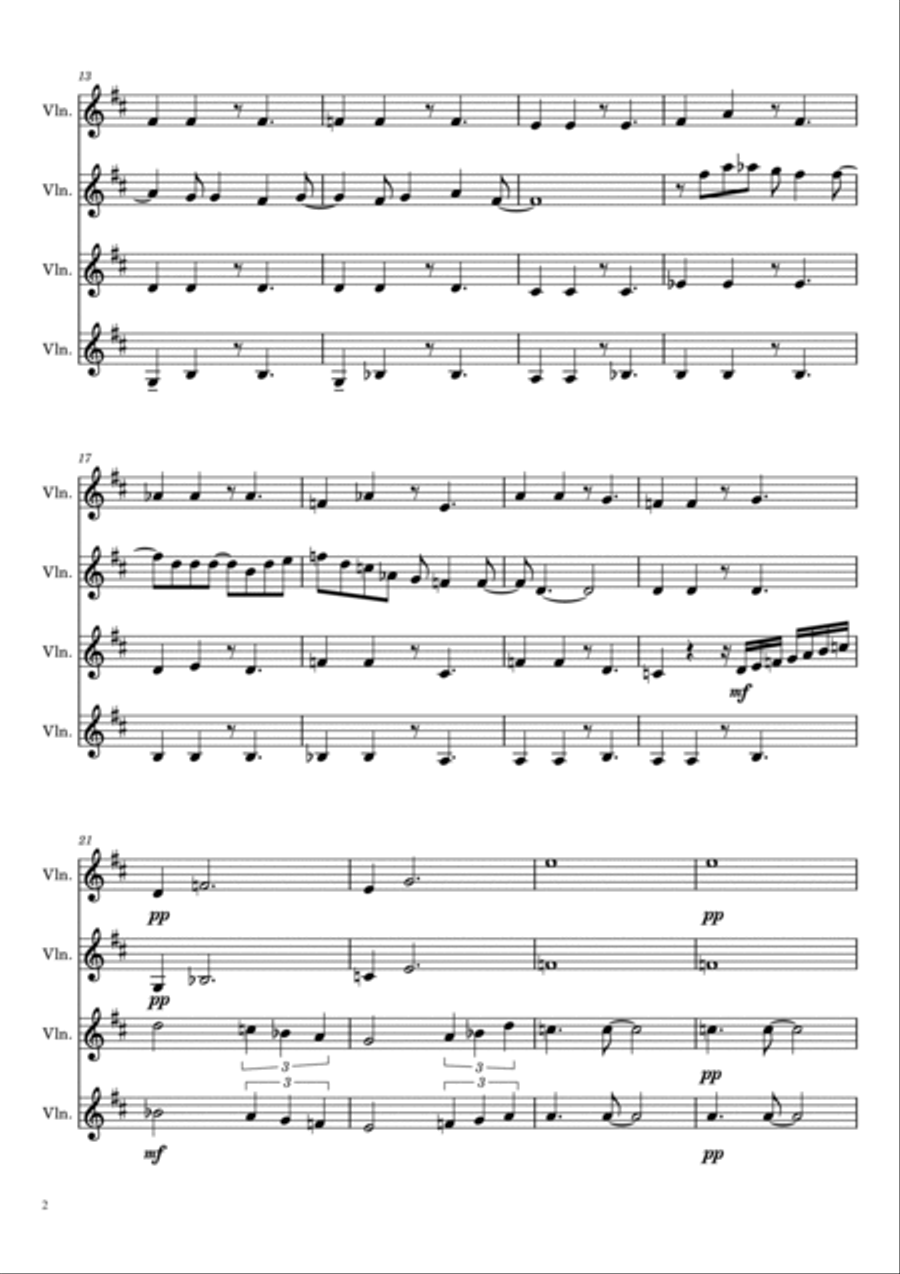 Wave Violin Solo scores gallery preview page 2