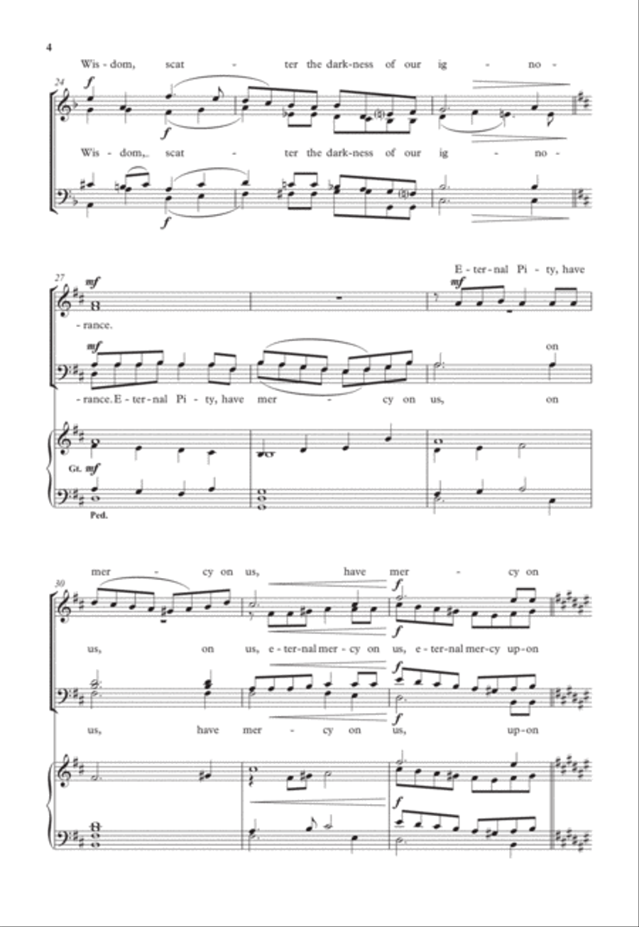 Eternal Light, shine into our hearts 4-Part scores gallery preview page 4
