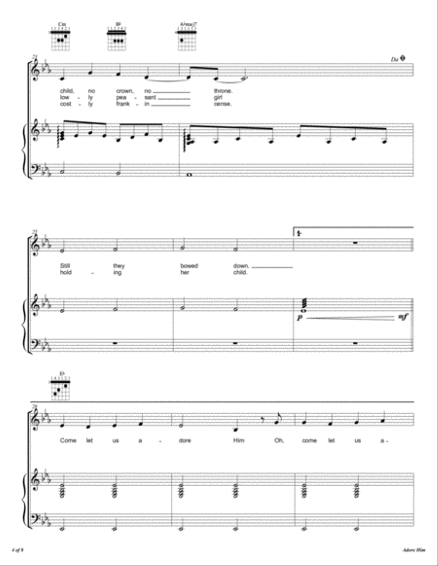 Adore Him Voice scores gallery preview page 5