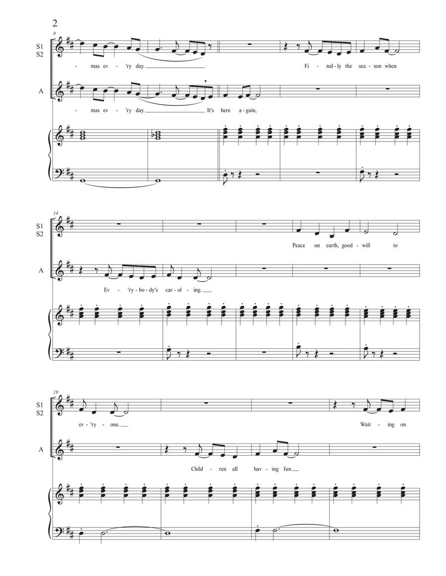 Christmas Every Day SSA scores gallery preview page 2