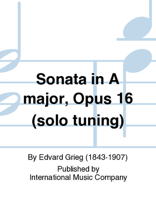 Book cover for Sonata In A Minor, Opus 36 (Solo Tuning)