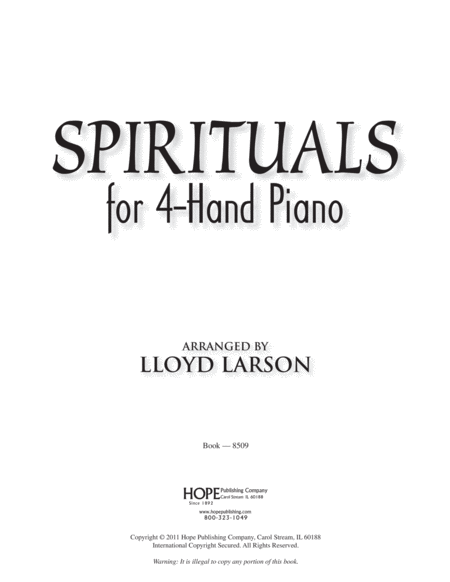 Spirituals For 4-Hand Piano