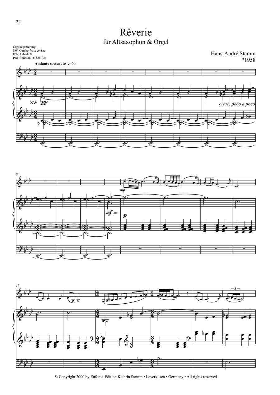 Six Pieces for Saxophone & Organ Woodwind Duet scores gallery preview page 5