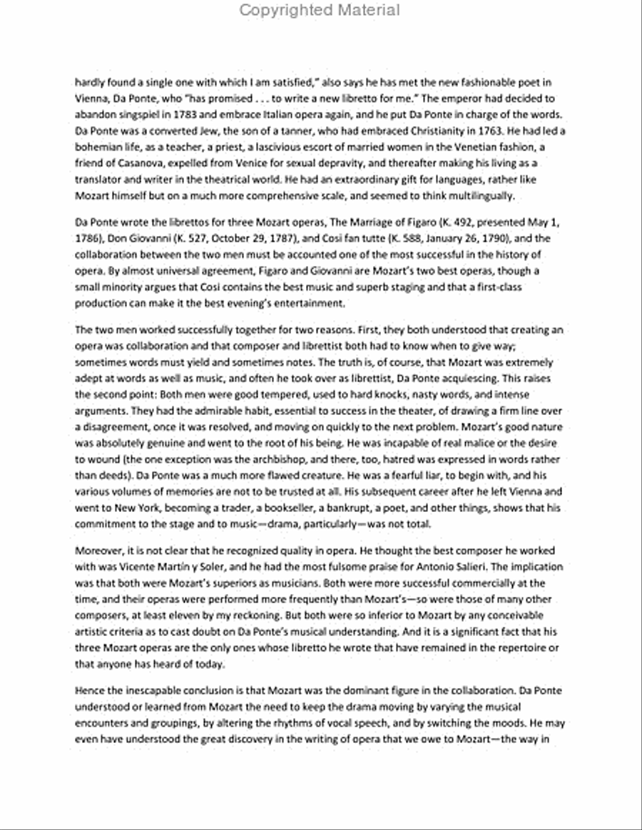 Mozart: A Life Collection / Songbook scores gallery preview page 7