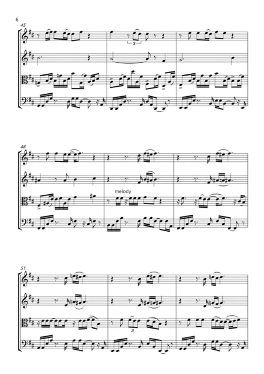 Hotel California String Quartet scores gallery preview page 6
