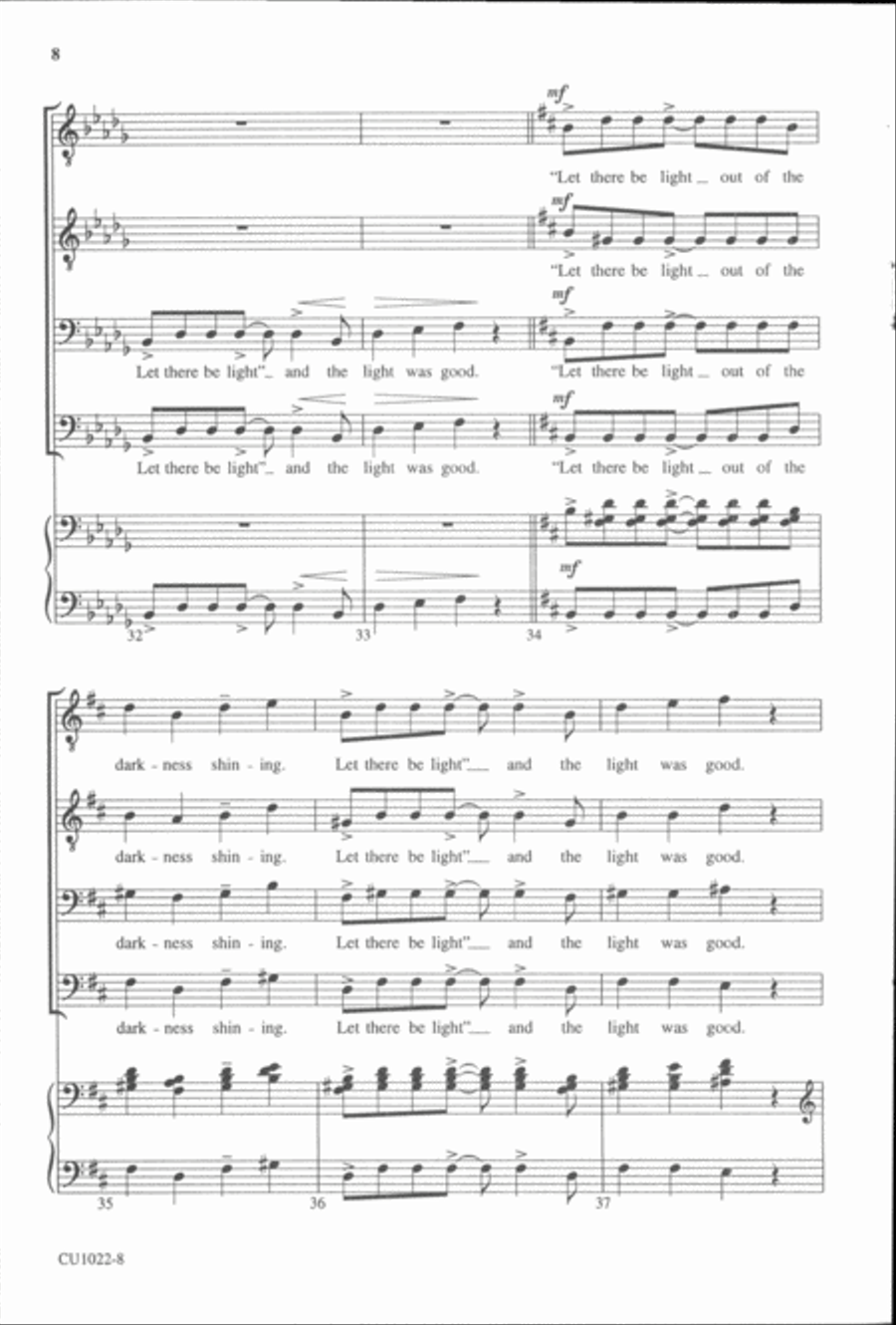 Let There Be Light - TTBB TTBB scores gallery preview page 7