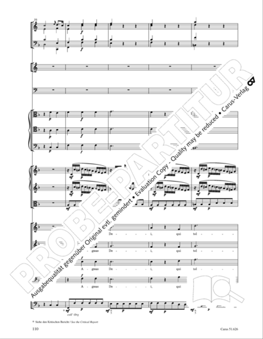 Missa longa in C major (Missa longa in C) 4-Part scores gallery preview page 122