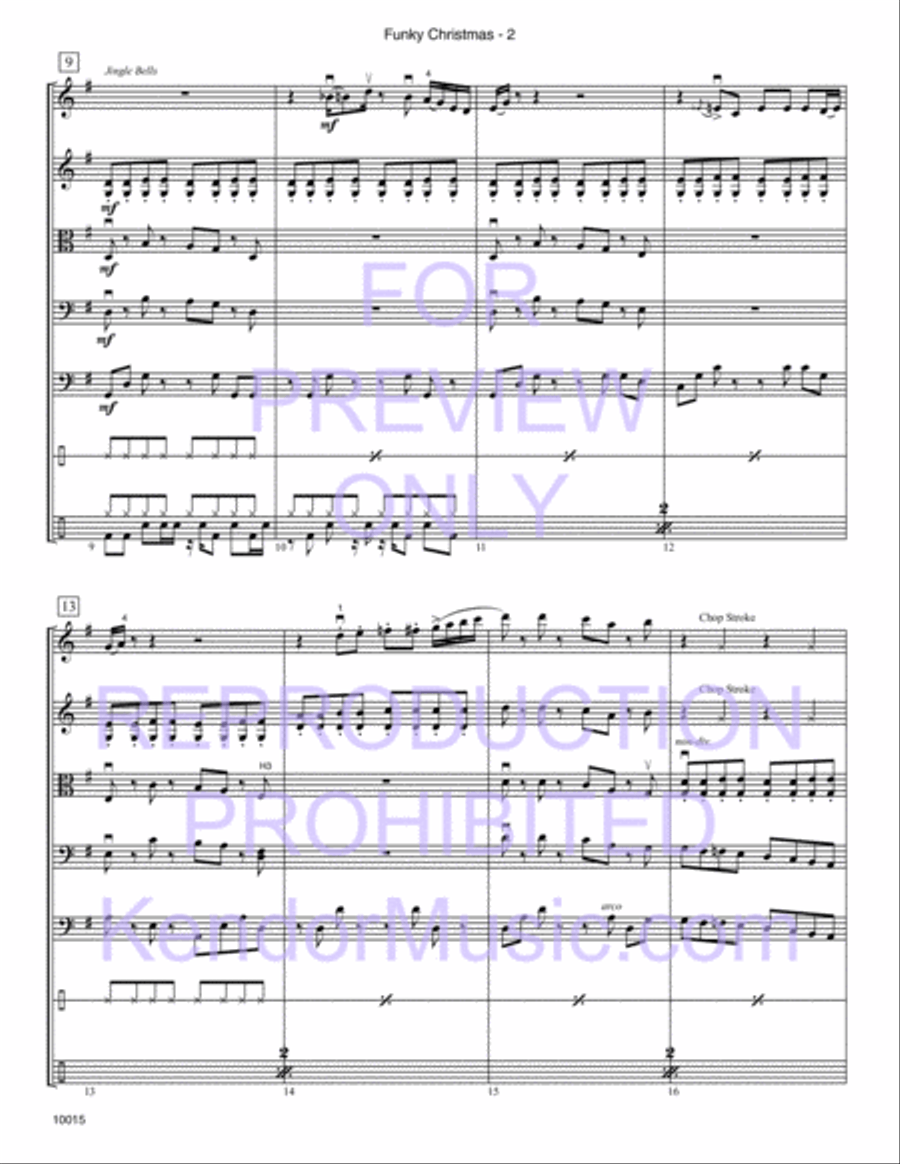 Funky Christmas Funky Christmas String Orchestra scores gallery preview page 4