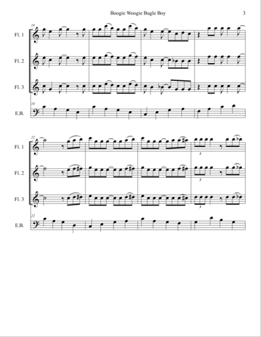 Boogie Woogie Bugle Boy Small Ensemble scores gallery preview page 3