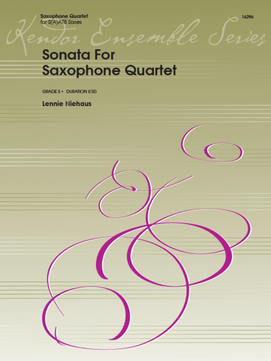 Sonata For Saxophone Quartet Saxophone Quartet scores gallery preview page 1