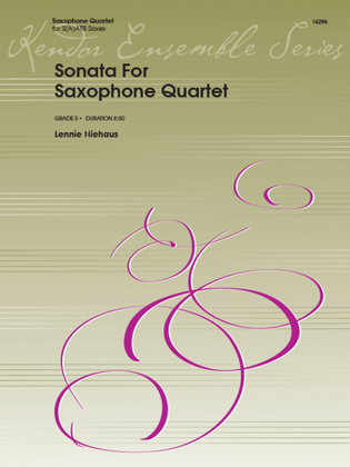 Book cover for Sonata For Saxophone Quartet