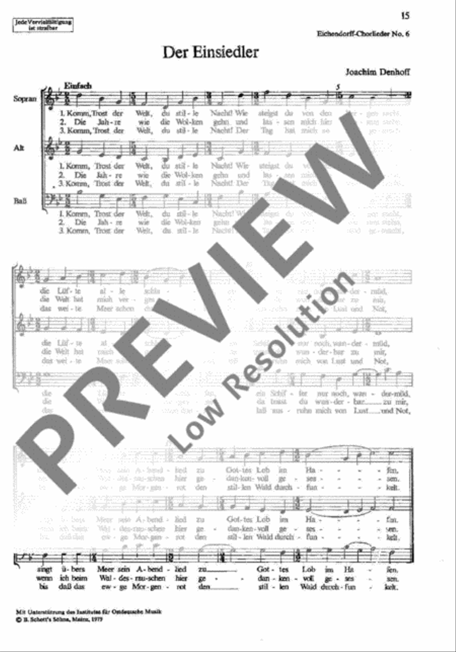 Eichendorff-Chorlieder 4-Part scores gallery preview page 15