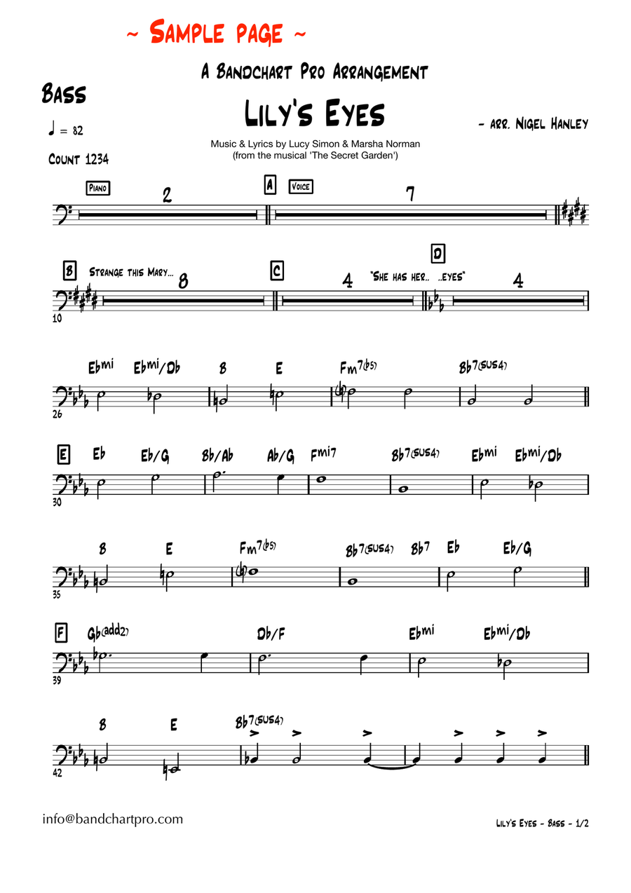 Lily's Eyes Jazz Ensemble scores gallery preview page 4