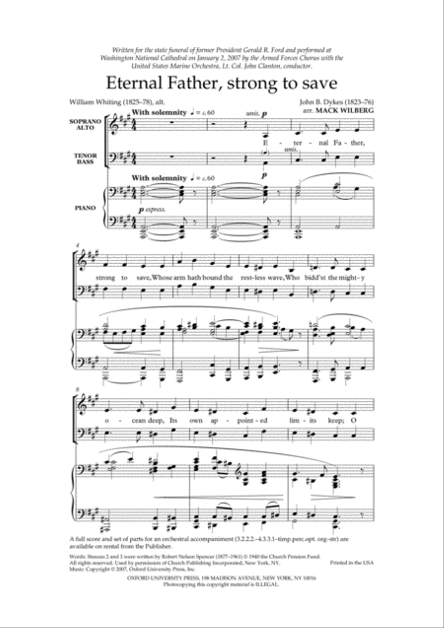 Eternal Father, strong to save 4-Part scores gallery preview page 2