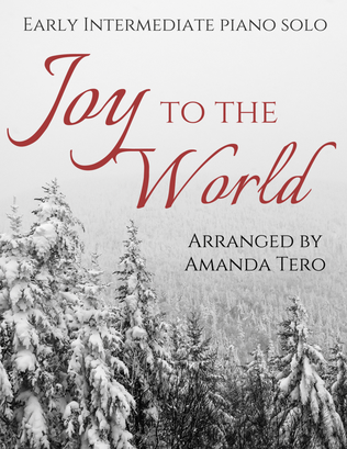 Book cover for Joy to the World intermediate piano Christmas solo
