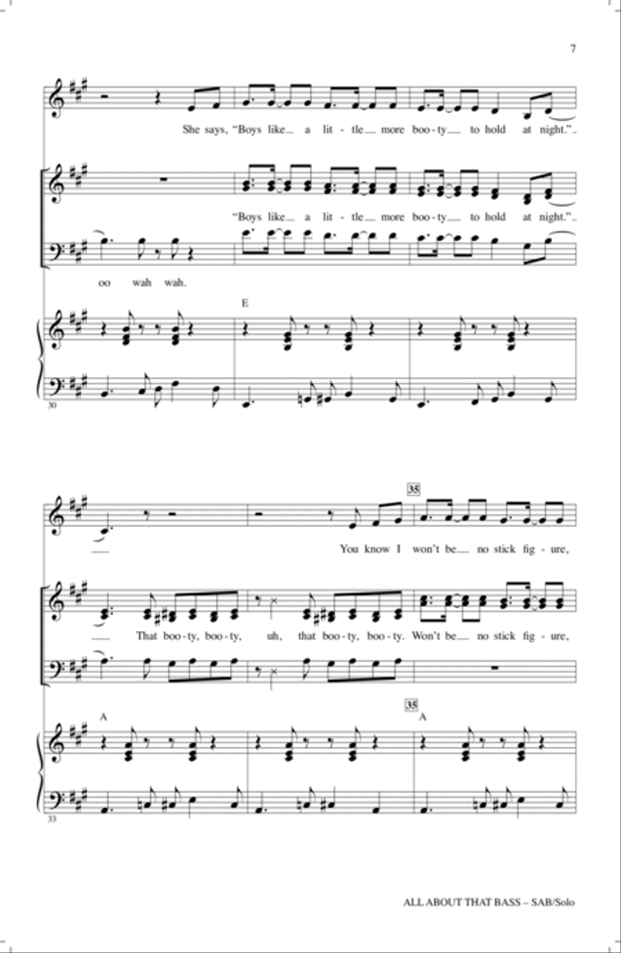 All About That Bass All About That Bass 3-Part scores gallery preview page 6