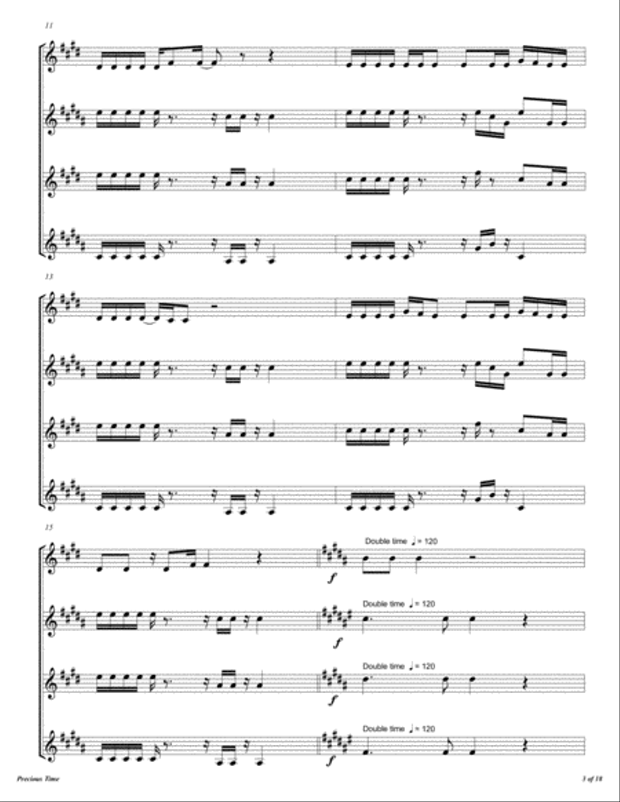 Precious Time Woodwind Quartet scores gallery preview page 4