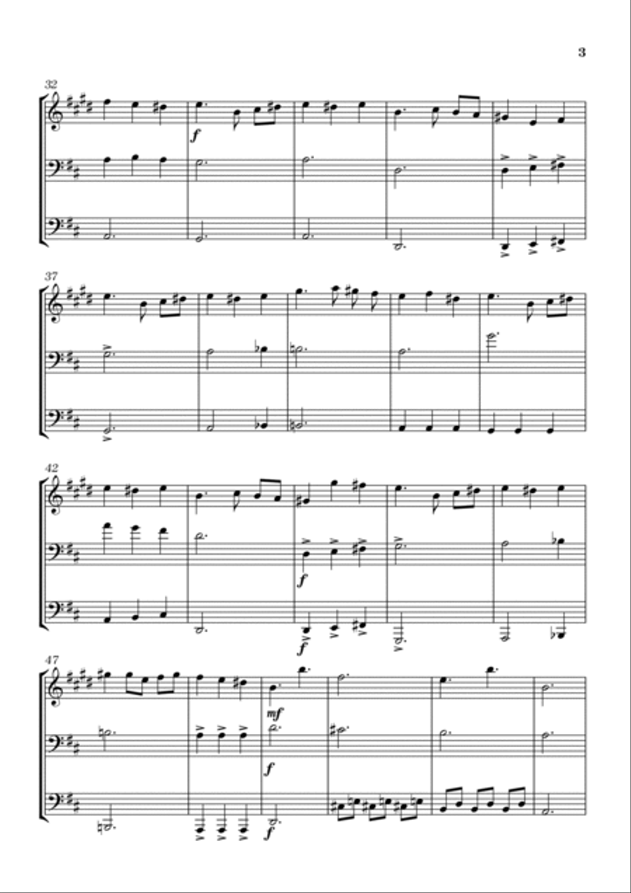 Fallen Down Brass Trio scores gallery preview page 3