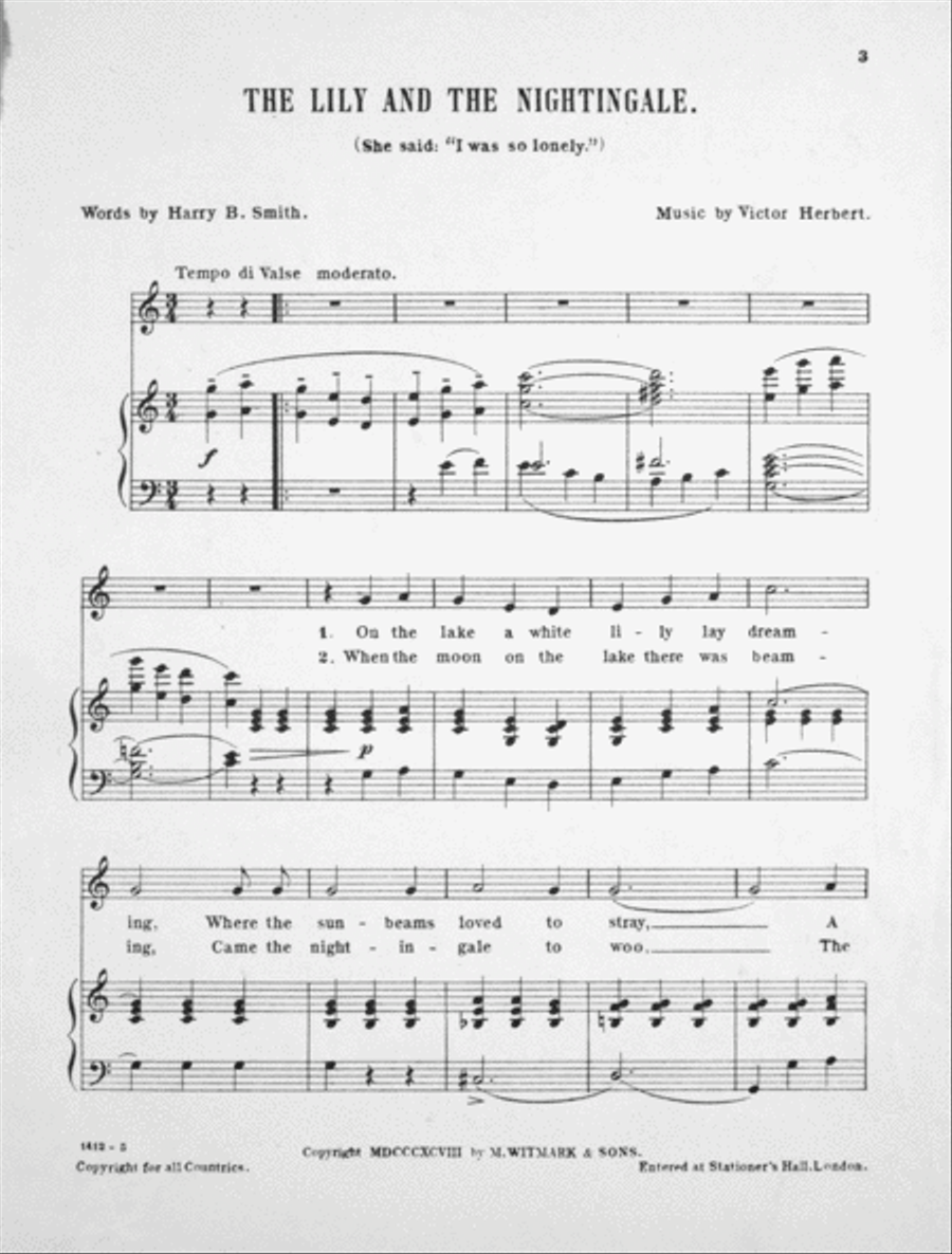 The Lily and the Nightingale (She Said I Was So Lonely) Voice scores gallery preview page 2
