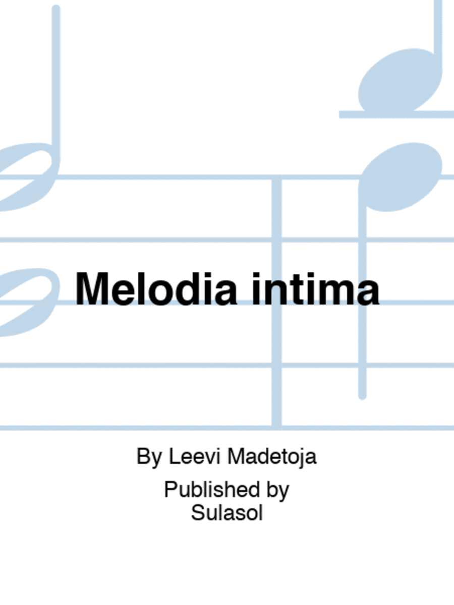 Melodia intima Melodia intima Violin Solo scores gallery preview page 1