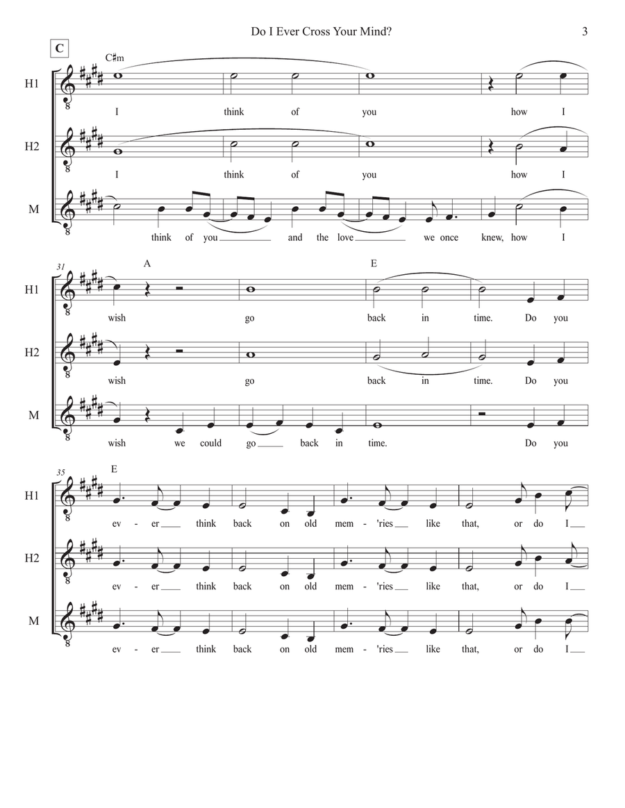 Do I Ever Cross Your Mind Piano scores gallery preview page 3