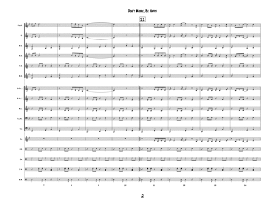 Don't Worry, Be Happy Marching Band scores gallery preview page 2
