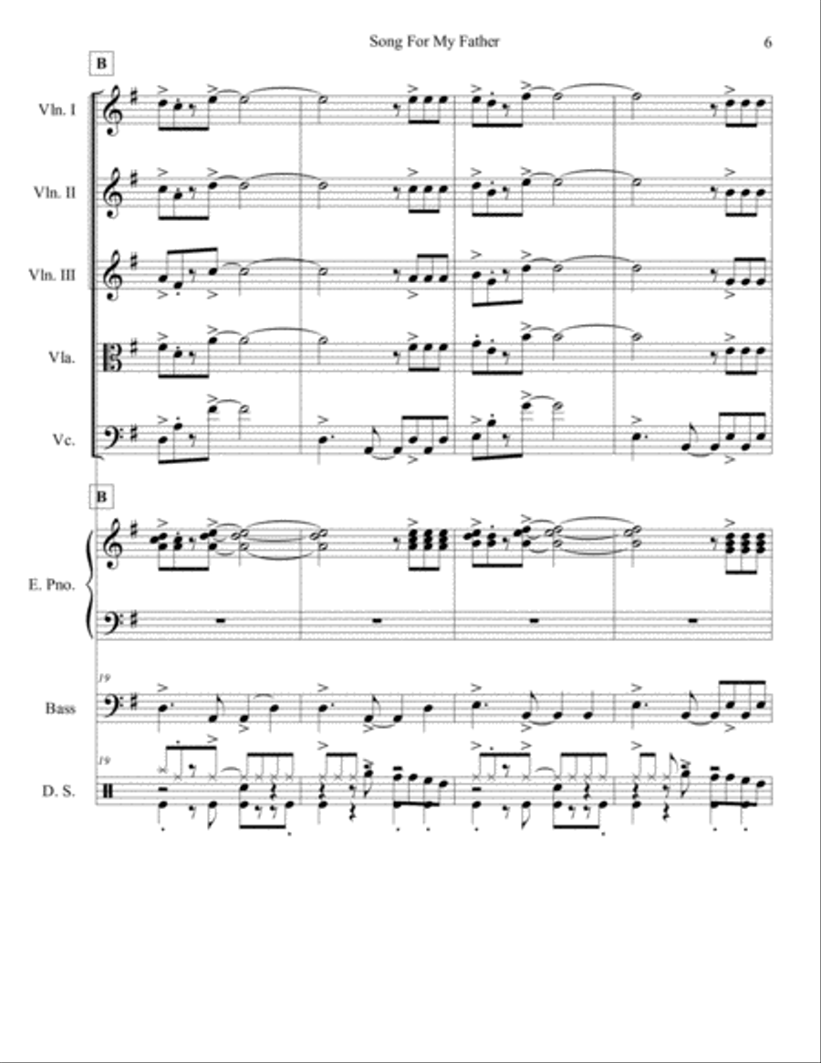 Song For My Father Large Ensemble scores gallery preview page 6