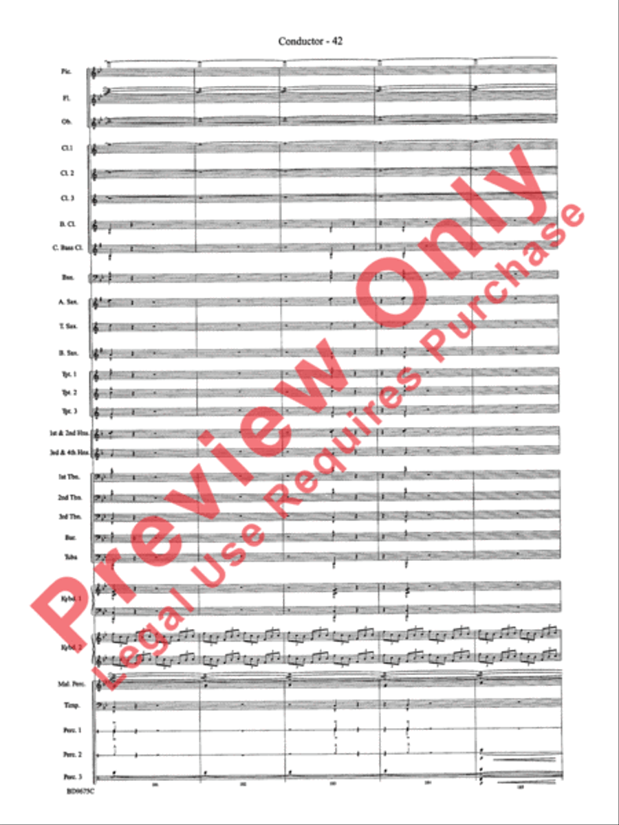Twelve Seconds to the Moon Concert Band scores gallery preview page 45