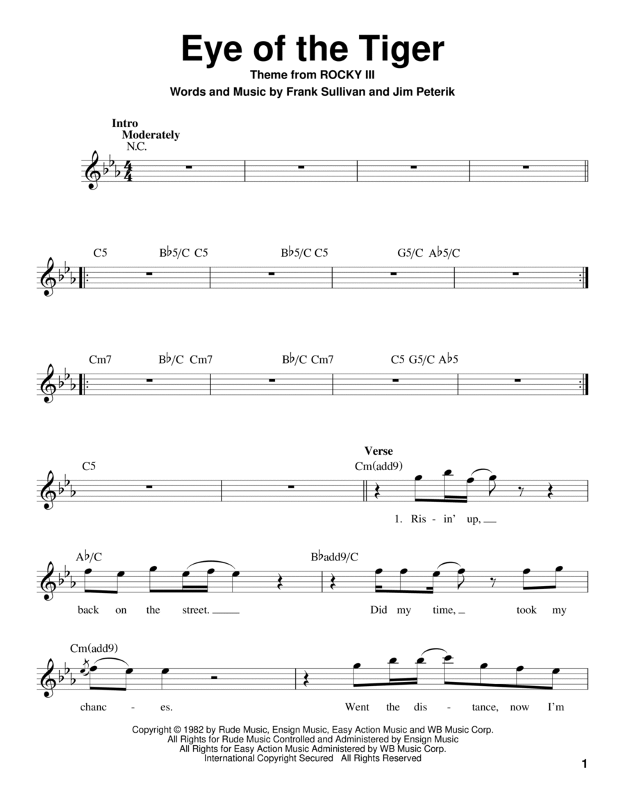 Eye Of The Tiger Voice scores gallery preview page 1