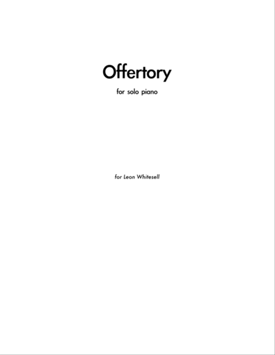 Offertory for solo piano image number null