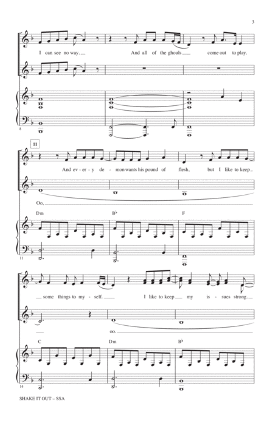 Shake It Out SSA scores gallery preview page 2
