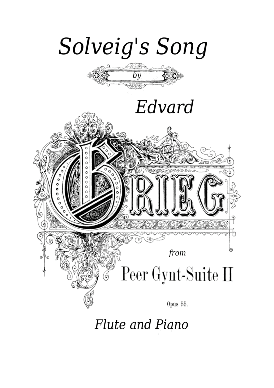 Solveig's Song (Solveigs sang) Small Ensemble scores gallery preview page 1