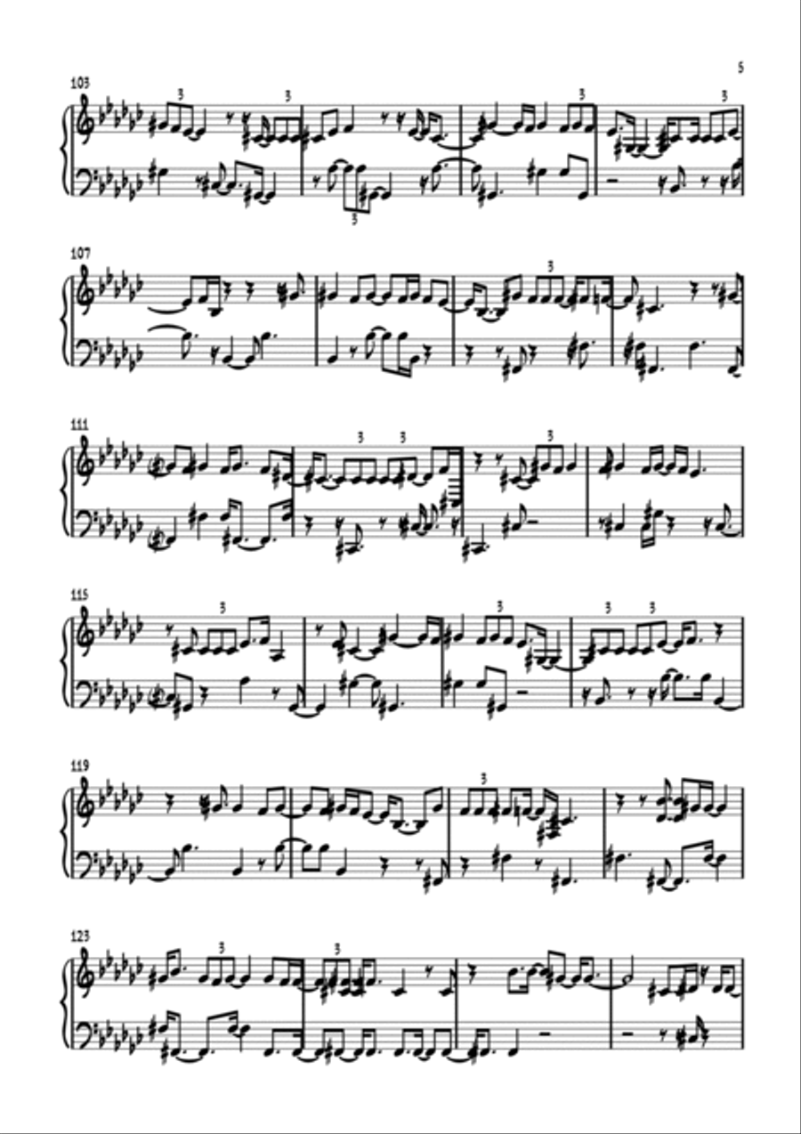Raise A Hallelujah Piano Solo scores gallery preview page 5