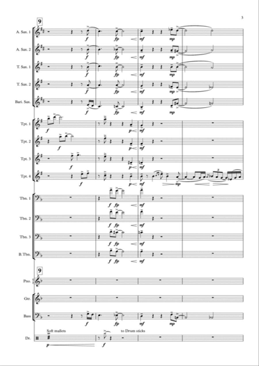 Georgia On My Mind Georgia On My Mind Jazz Ensemble scores gallery preview page 3