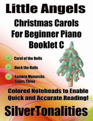 Book cover for Little Angels Christmas Carols for Beginner Piano Booklet C