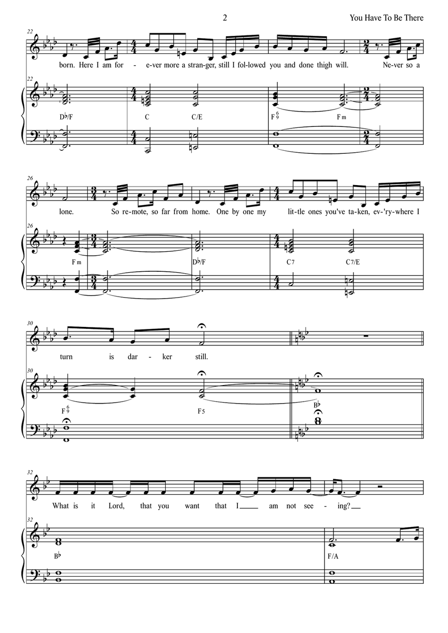 You Have To Be There Piano, Vocal scores gallery preview page 2