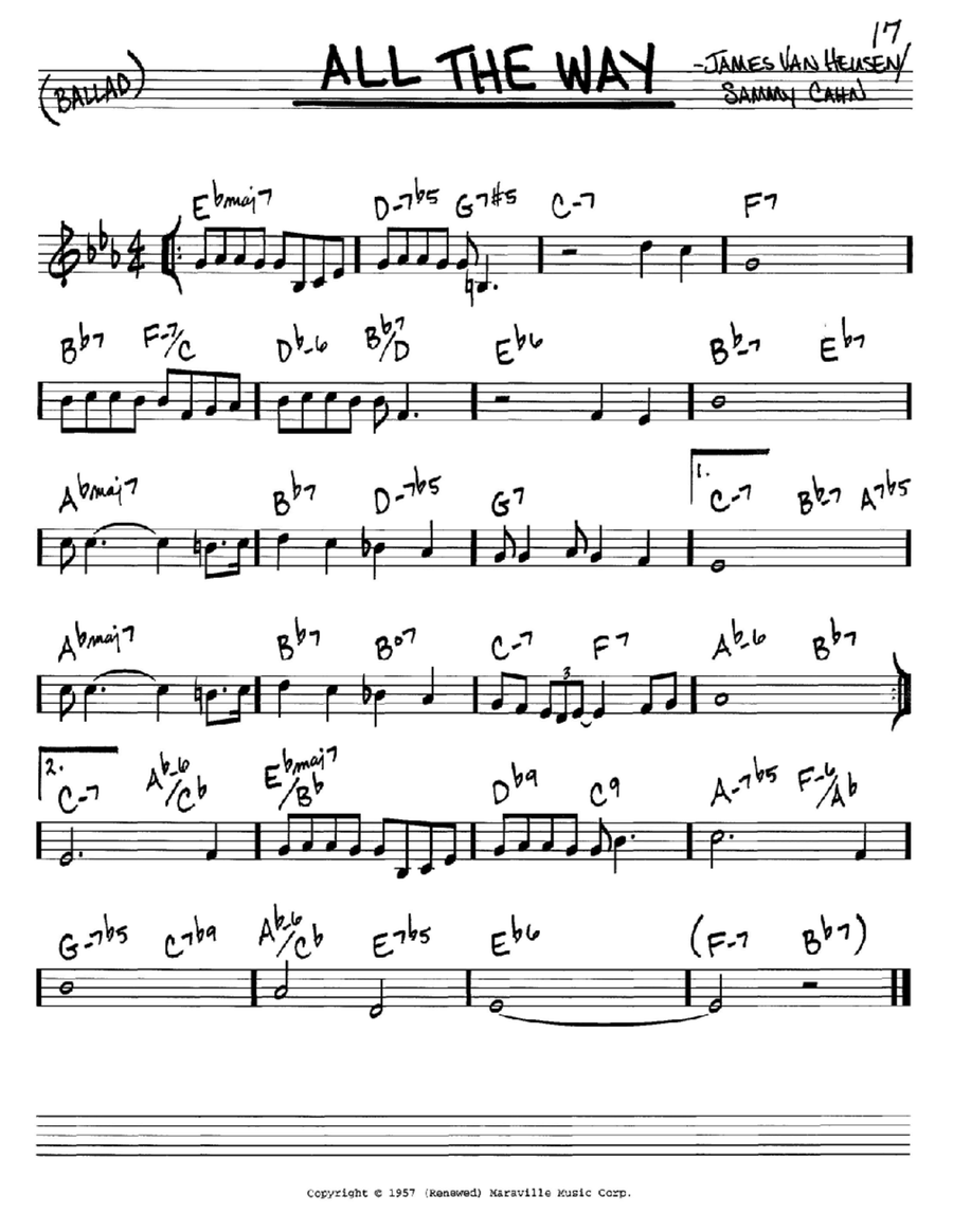 All The Way C Instrument scores gallery preview page 1