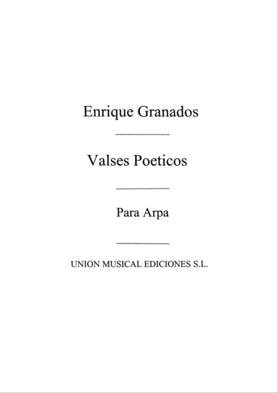 Valses Poeticos Valses Poeticos Harp scores gallery preview page 1