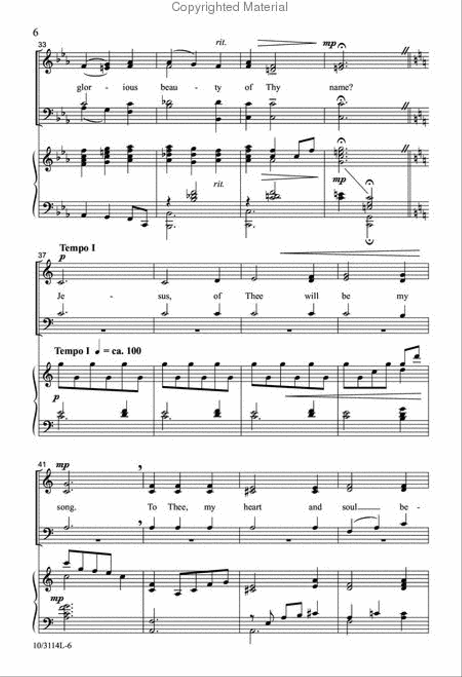 Jesus, My Lord, My Life, My All 4-Part scores gallery preview page 5