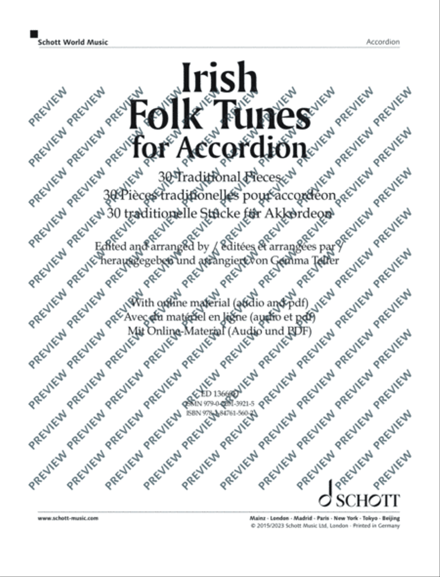 Irish Folk Tunes for Accordion Accordion scores gallery preview page 2