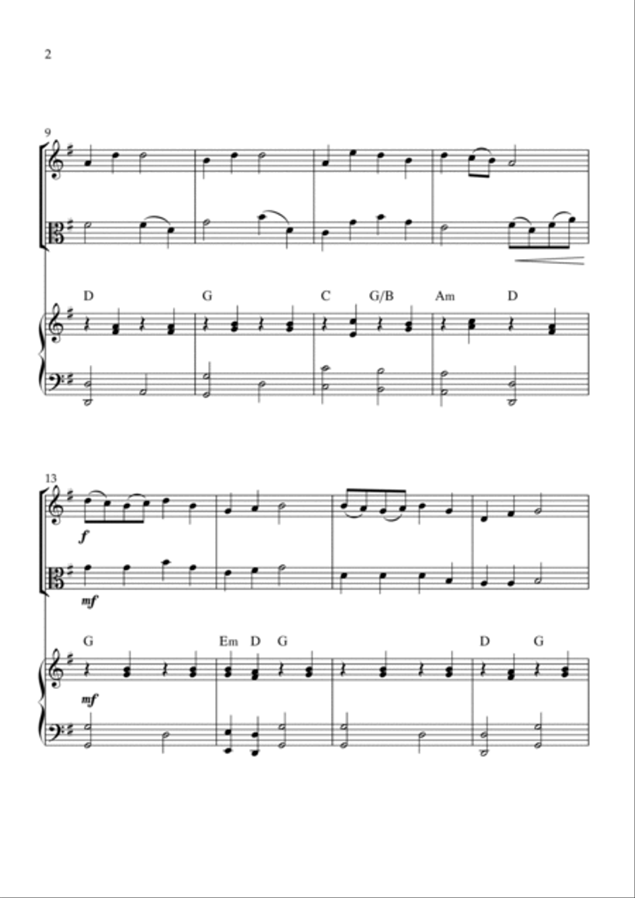 Fröhliche Weihnacht überall String Duet scores gallery preview page 2