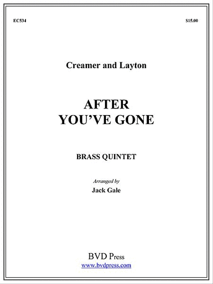 After You've Gone Brass Quintet scores gallery preview page 1