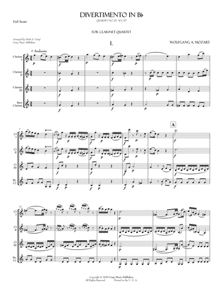 Mozart: Divertimento in Bb KV 137 (CQ)